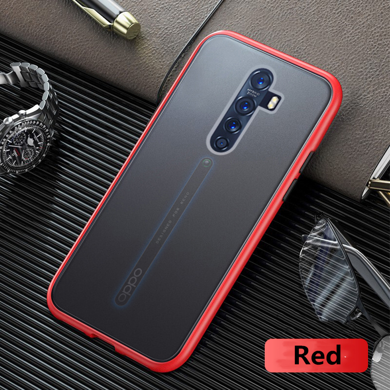 Matt Transluzente Fall für OPPO Realme X2 Pro XT Reno Ace Telefon Fall Silikon Rahmen Harte Rückseitige Abdeckung Stoßfest Fall: For Realme XT / Red