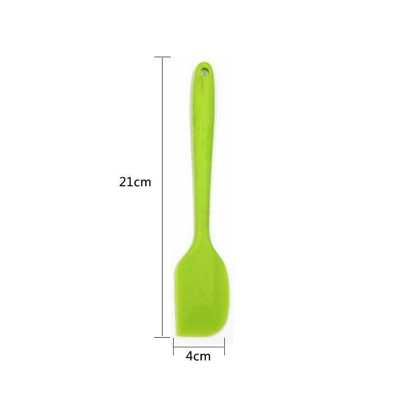 Multicolore alimentaire antiadhésif beurre cuisson Silicone spatule ensemble Cookie pâtisserie grattoir gâteau cuisson spatule Silicone spatule: small green