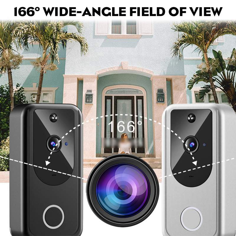 HD Smart Door Bell Camera Wifi Wireless Video Doorbell Intercom Door Eye Peephole HD IR Night Vision Motion Sensor Wide Angle