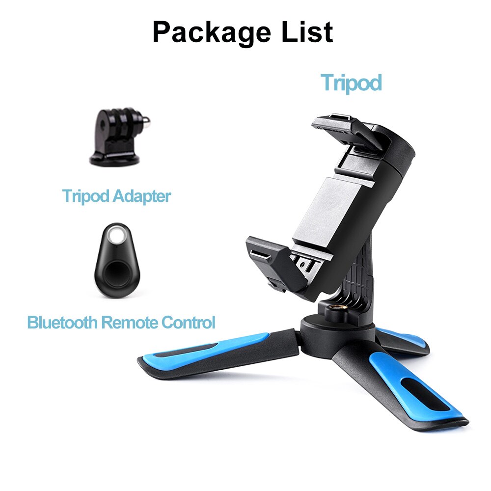 TELESIN Mini Selfie bâton trépied 360 ° tête de boule et chaussure froide pince de téléphone pour GoPro Osmo Action Insta360 iPhone Android monopode: Tripod Remote