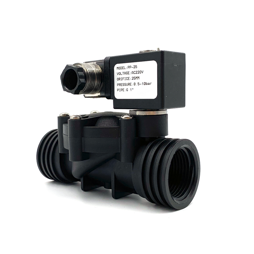 valve,solenoid valve,plastic valve 1/2" 3/4 1 inch Orifice 15/20/25mm normal closed water valve,10bar 220V Pilot operated