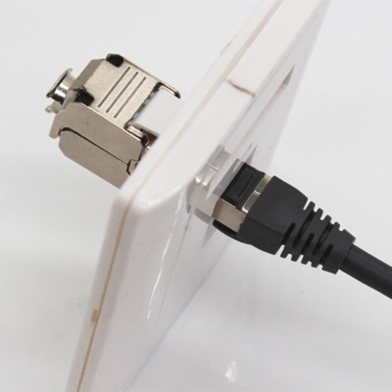 MOOL 6Pcs CAT6A Super Category 6 Zinc Alloy Shielding Module Gigabit FTP Free Printing Module