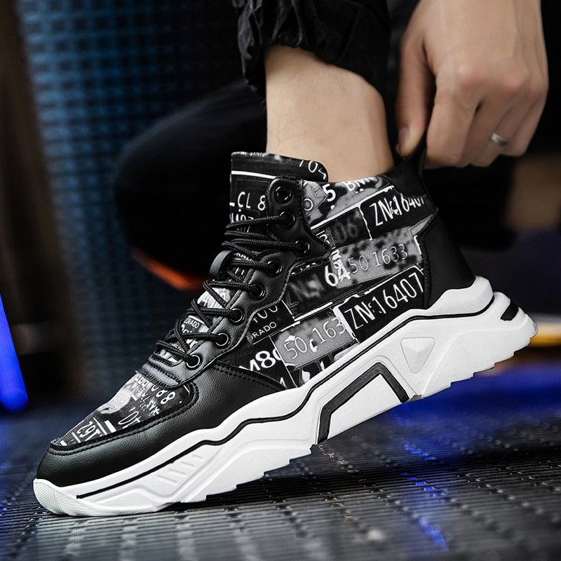 Turnschuhe Männer Schuhe Für Männlichen lässig Trainer hoch oben Schuhe Sapatos Masculino Winter Atmungsaktive Chaussures Gießen Hommes Solide