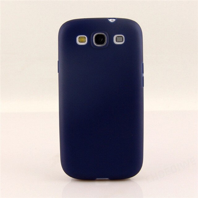 Zachte Siliconen TPU Candy Kleur Case voor Samsung Galaxy S3 Neo i9301 SIII I9300 GT-I9300 Duos i9300i Cover Ultra Dunne matte Coque: Navy