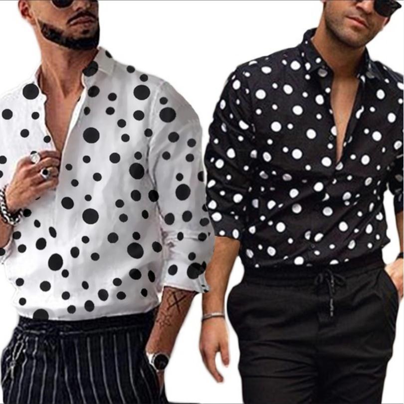 Men's shirts spring style casual all-match long-sleeved shirt trend