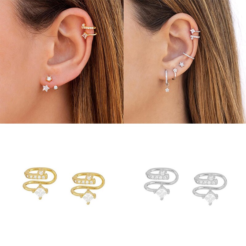 Sólida plata 925 bonitos pendientes de tuerca para mujer, joyería fina para novias, mujer, de bodas y cumpleaños, pendiente de Piercing