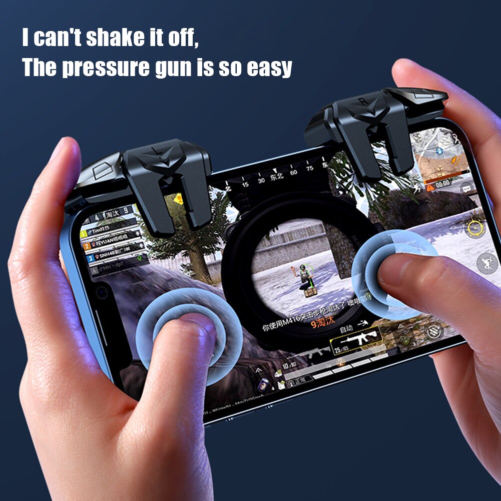 6 dita PUBG Controller di gioco cellulare Gamepad Joystick Trigger gioco Mobile obiettivo tiro L1R1 pulsante chiave per IPhone Android