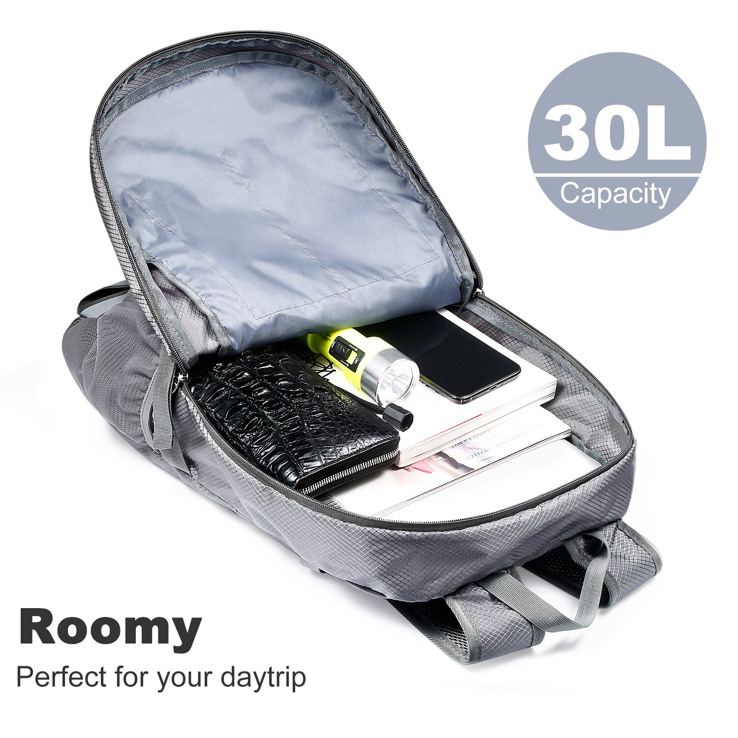 Mochila Solar plegable para senderismo, paquete de día con fuente de alimentación de 5V, carga de Panel Solar de 6,5 W para teléfonos móviles