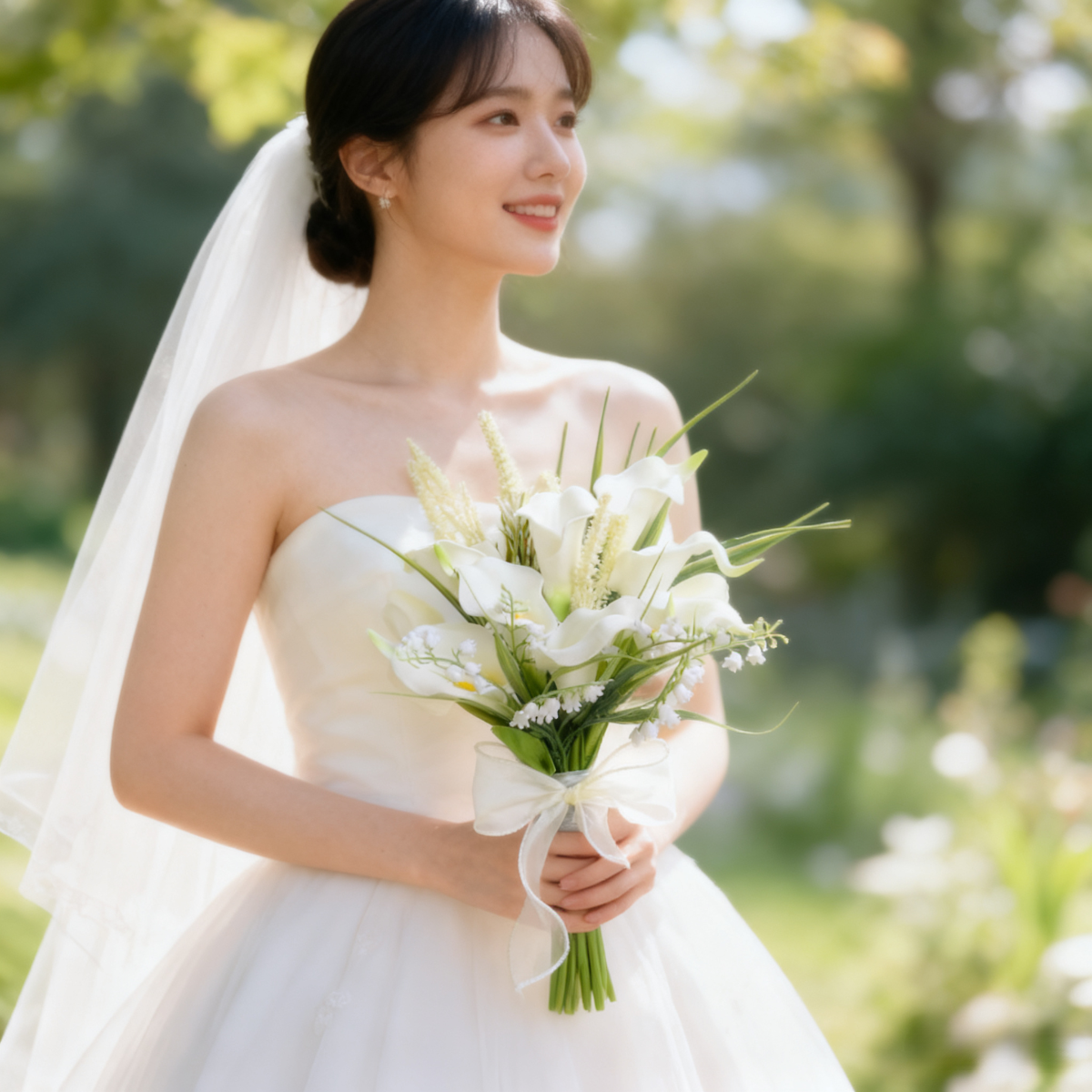 Weiße Calla-Lilien Hochzeitssträuße für sterben Braut, Brautsträuße für Zeremonie, Jubiläum, Hochzeit, Brautparty