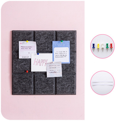 2pcs/set Color Felt Letter Board Message Board Home Office Decor Board Photo Display Board Wall Decoration Business Card Display: 2pcs dark grey