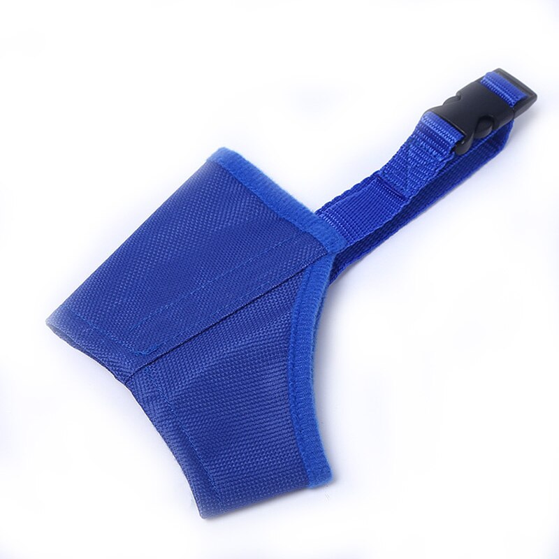 Huisdieren Ademend Veiligheid Snuit Verstelbare Oxford Doek Snuit Masker Bark Bite Zachte Mond Snuit Grooming Anti Stop Kauwen Zwart: Blauw / 1