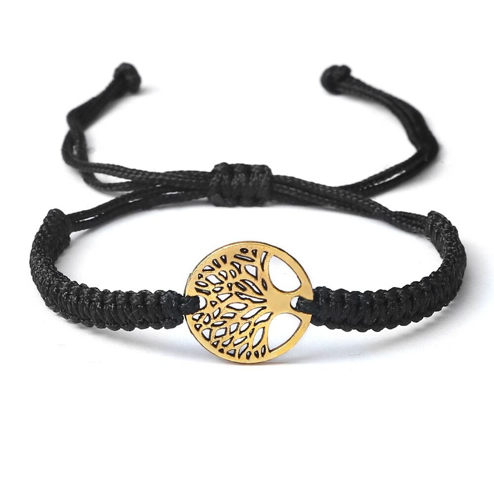 2 pçs/set vermelho preto vida árvore fio pulseira masculino tecido trançado ajustável tibetano budista pulseira feminino amante jóias presente: Zincado azul