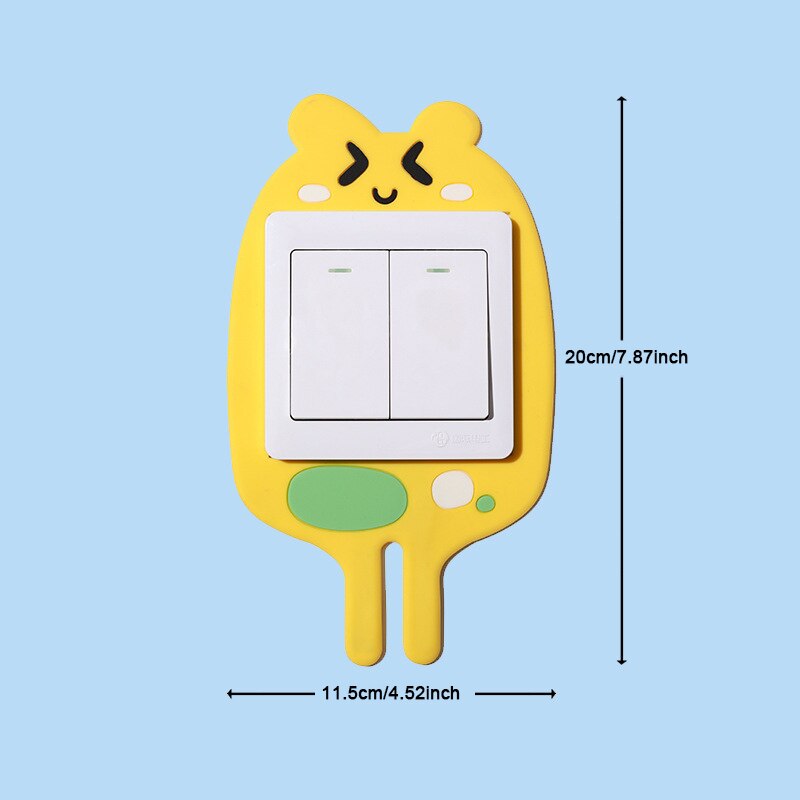 Cartoon cute switch protective cover modern household switch luminous decoration reminder sticker sticky flexible plug hook