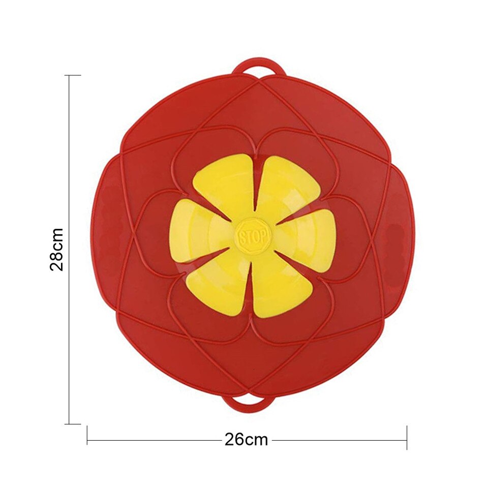 Universelt Silikonlokk Spillstopper 26cm - til Kjele og Stekepanner - Kjøkkenredskap: R 28 x 26cm