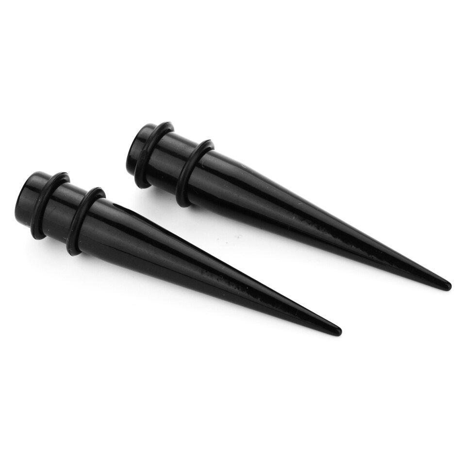1Pc 7mm 9mm Black Acrylic Ear Tapers Stretcher Ear Plugs and Tunnels Piercing Expanders Gauges Earrings Body Jewelry