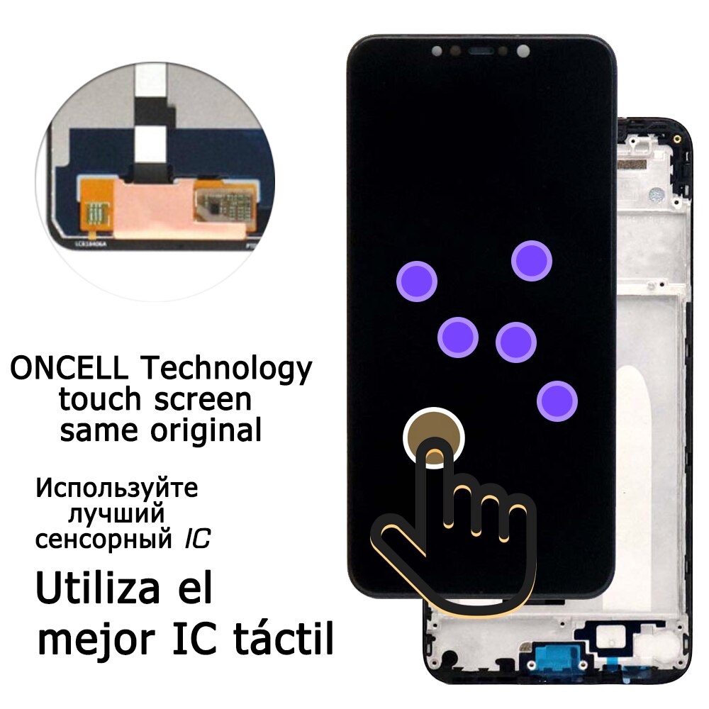 1920x 1080 LCD for XiaoMi POCOPHONE F1 Display Touch Screen With Frame Digitizer Assembly for LCD Screen replacement Free
