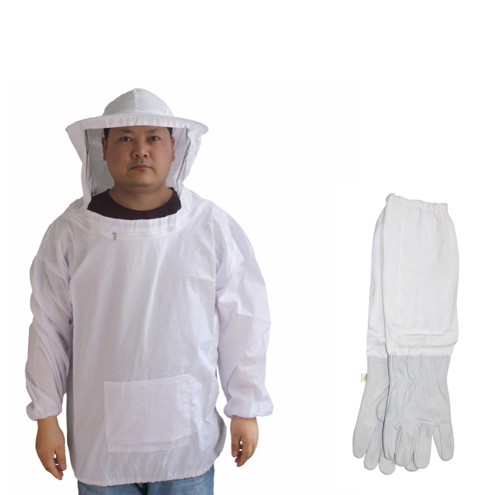 Imker Bijenteelt Sluier Pak Beschermingsmiddelen Beschermende Kleding Bee Hoed Beschermende Bijenteelt Handschoenen Veiligheid Kleding