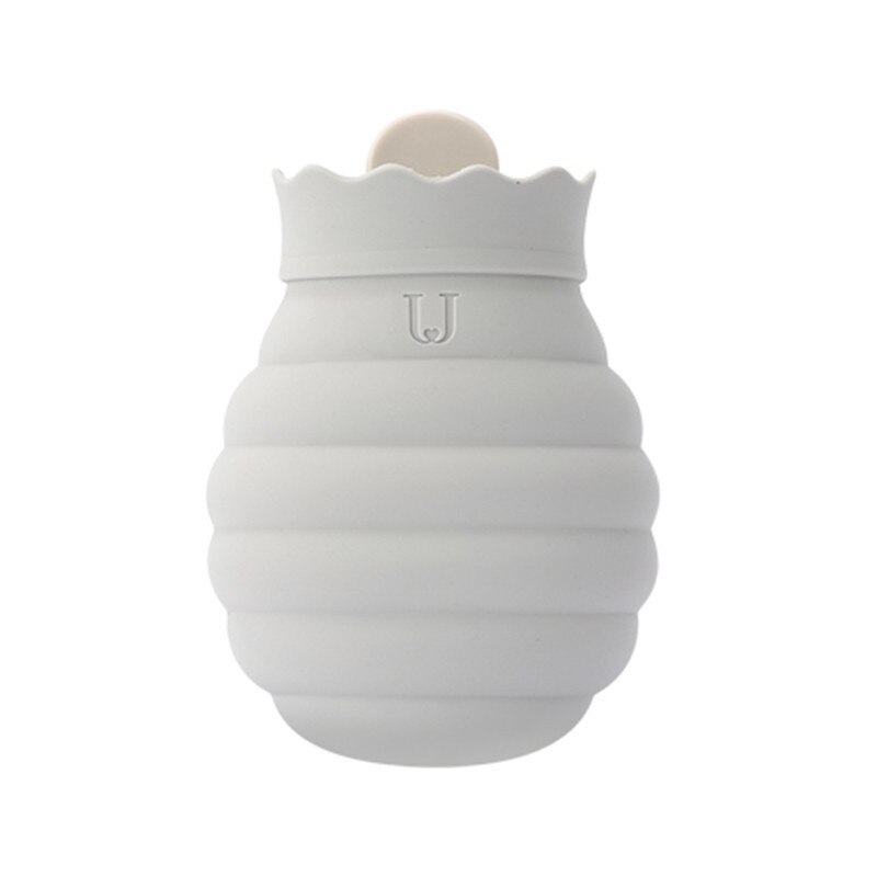 Calentador de agua para microondas, botella para el vientre, calentador de manos, Mini bolsas de agua portátiles a prueba de explosiones: Small Gray