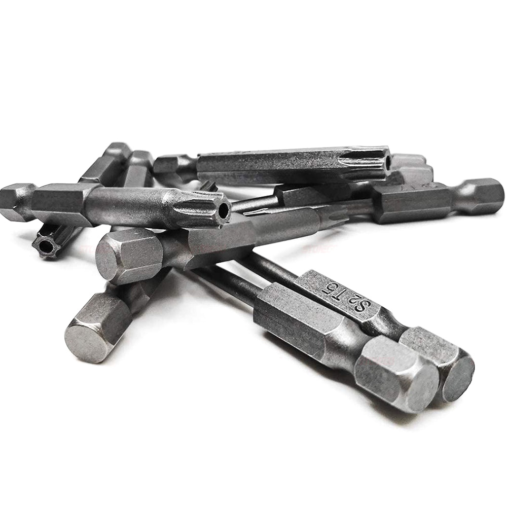 Stonego skruvmejselbitsset 50mm/75mm/100mm skruvmejselborr skruvmejselbits torx platt huvud 1/4 " sexkantsbits