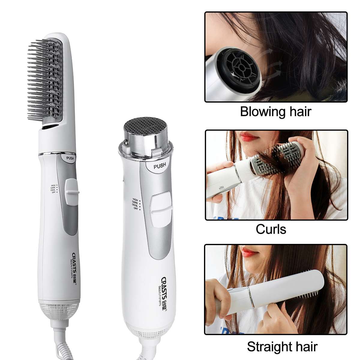 1000w 2 in 1 derde versnelling één stap föhn haar stijlen salon koude lucht paddle styling borstel