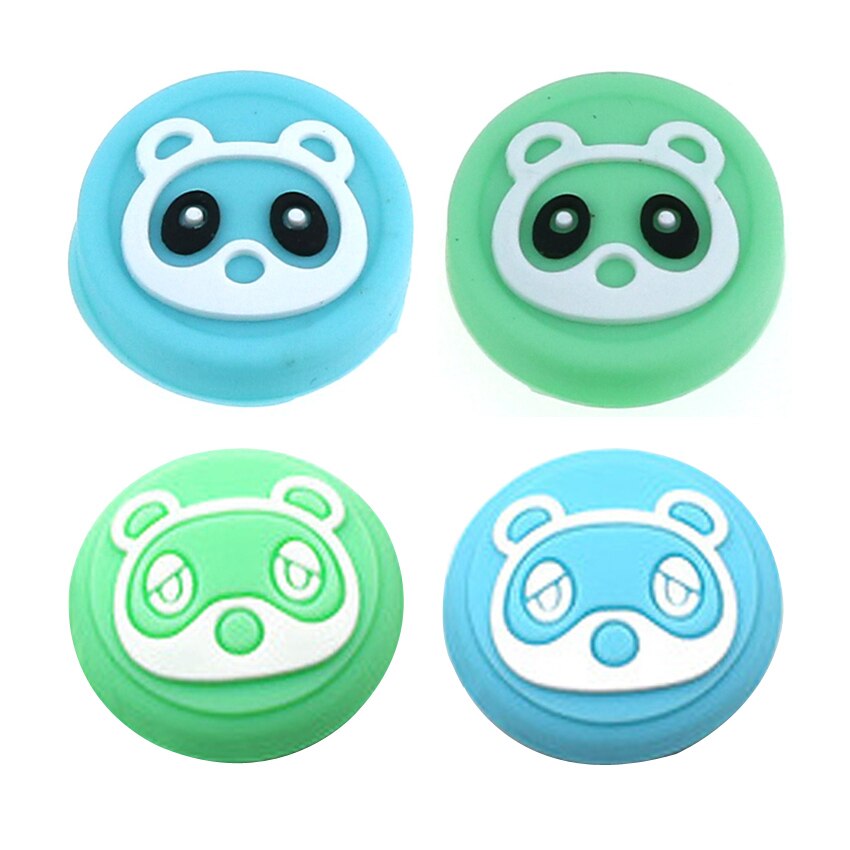 YuXi 4pcs Animal Crossing Thumb Stick Grip Cap Joystick Cover For Nintend Switch NS Lite Joy-Con Controller Thumbstick Case: 62-63-64-65