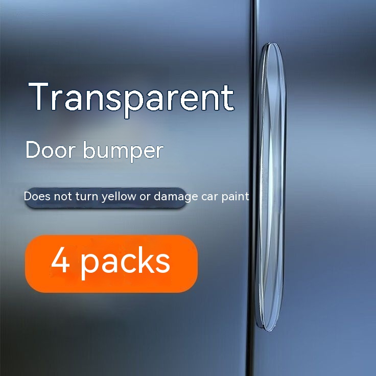 4pcs Invisible Waterproof Car Door Anti-Collision Scratch Strip Rearview Mirror Stickers Edge Transparent Handle Protector: army green