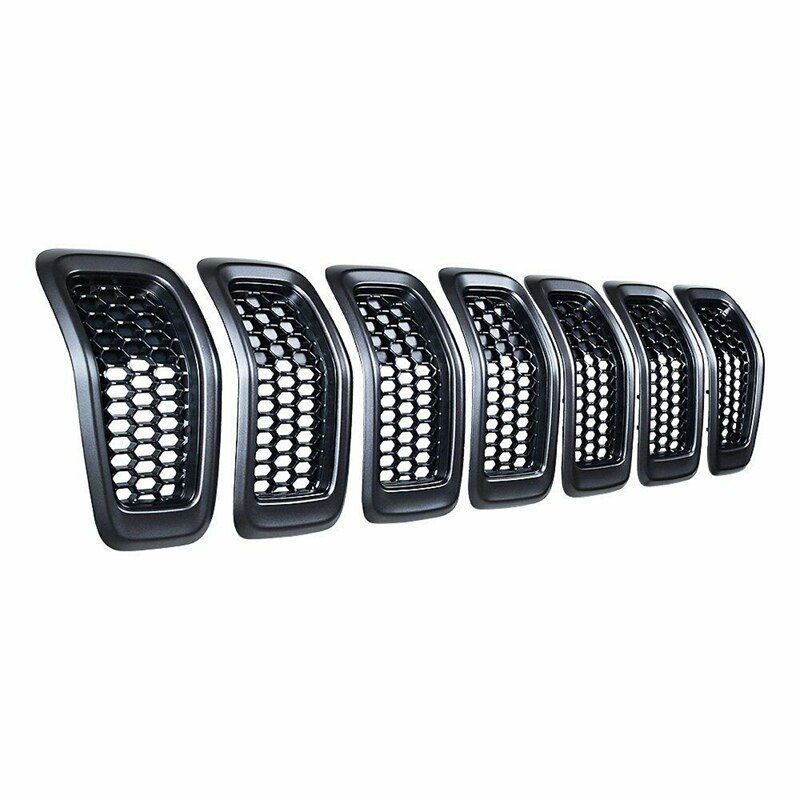 Ensemble de calandre avant de voiture 7 pièces Compatible pour Jeep Cherokee numéro de pièce: 6CY39XS9AC