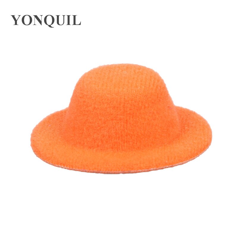 5Cm Mini Top Hats Cute Girl Party Headwear Wedding DIY Hair Accessories Party Event Occasion Hats Baby Hairstyle Multiple Color: orange