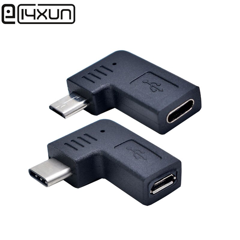 1pcs Micro Usb Male To Type-c Female to Micro usb Male 90 Degree Type C Charge data Adapter usb c male to Micro usb Female