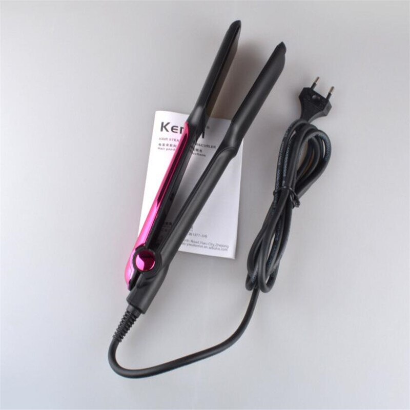 Electric 220v Anion Hair Straightener Flat Iron Fringe Curler Straightening Ceramic Coating Straighter Wand Styler