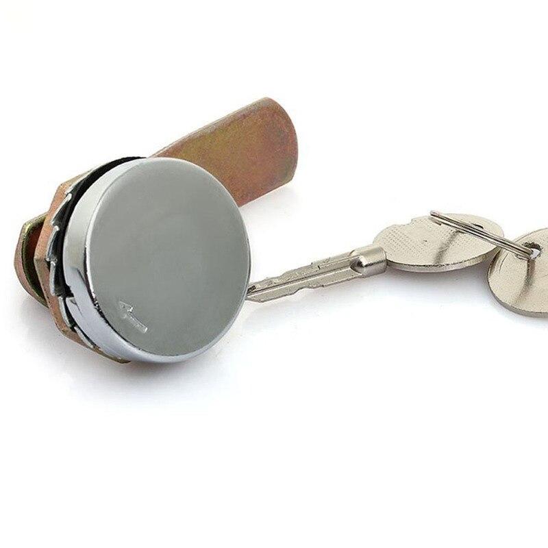 Cerradura de puerta de , útil cerradura de leva estable, candado para puerta de seguridad, gabinete, buzón, cajón, armario, camlock, 16mm + 2 llaves