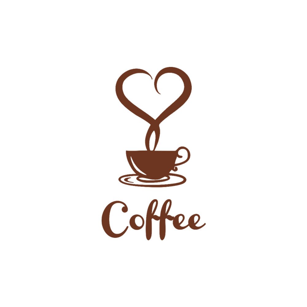 Coffee Mugs Wall Stickers Removable Self-adhesive Coffee Tea Cup Decor Decals Home Room Shop Vinyl Wallpaper Naklejki Na Sciane
