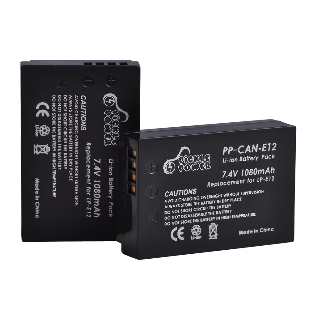 4 Uds LP-E12 LP E12 LPE12 Li-Ion batería y LED Dual USB cargador para Canon EOS M EOS M10 M50 M100 100D beso X7 rebelde SL1 Cámara: 2 Battery