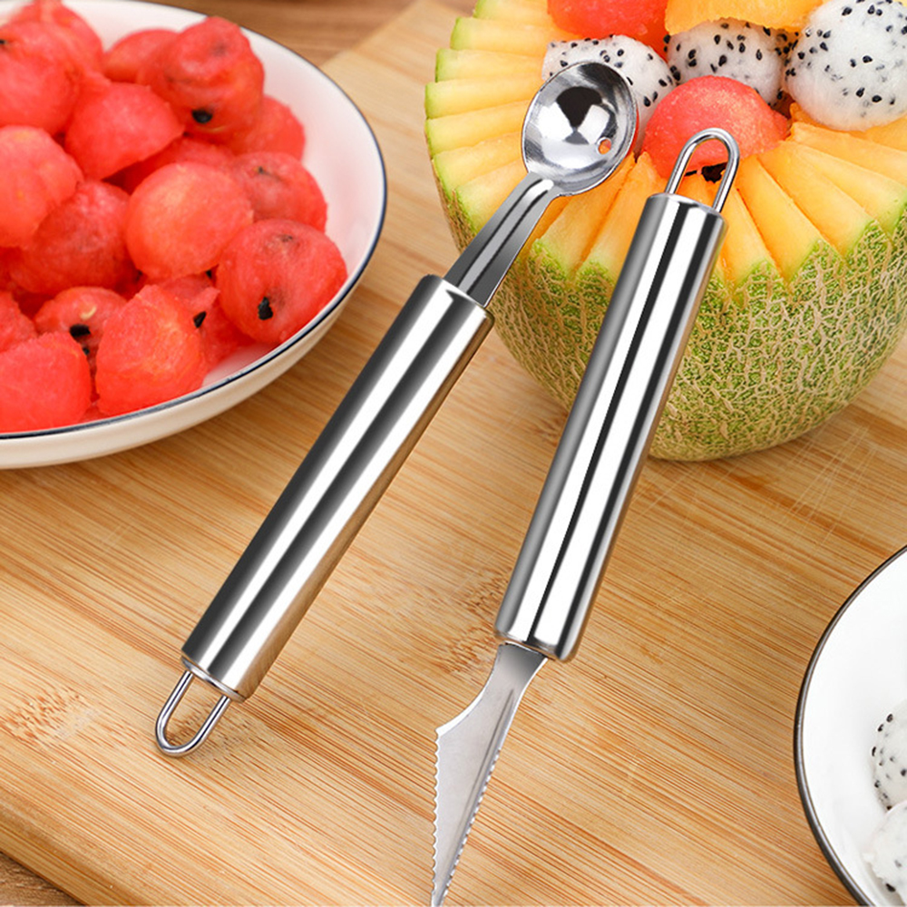 Kjøkken frukt utskjæringsverktøy sett melon skje kniv tidligere eple kutter vannmelon baller sitrus skreller kjøkken verktøy