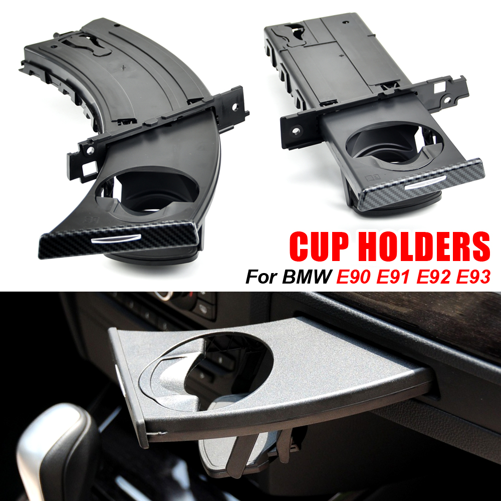 Para BMW E90 E91 E92 E93 LHD Panel de soporte para vasos de coche tira Interior embellecedora para BMW Serie 3 M3 2005 51457138798