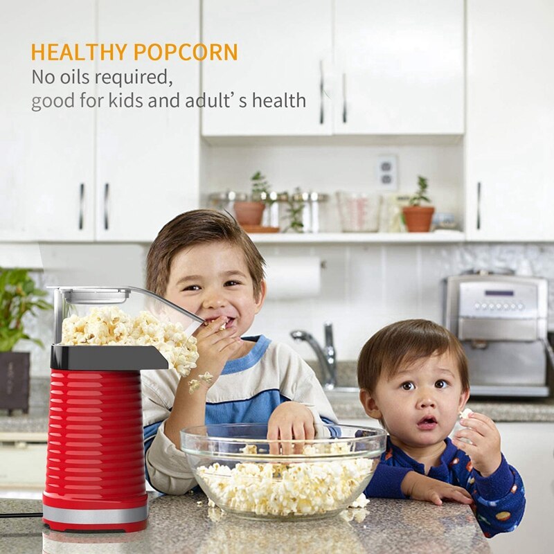 Air Popper Popcorn Maker Electric Air Popcorn Popper Maker for Home Healthy Air Swirling Popcorn Popper EU Plug