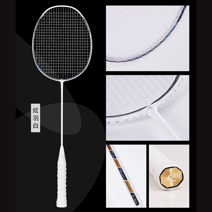 Print 5u Racket Carbon Badminton Rackets Set Ultra Light 5U 30Poun... – Grandado