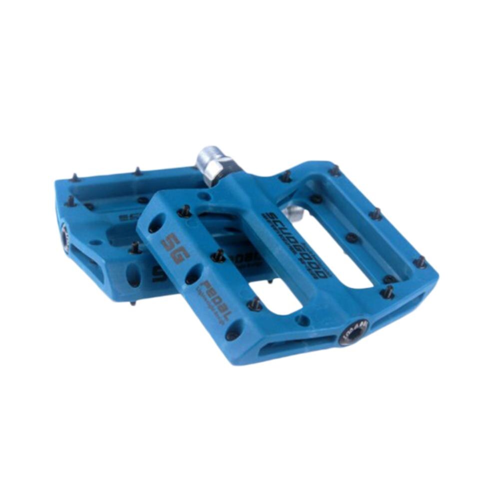 Bmx mtb 1 par pedaler nylonfiber terrengsykkel flate pedaler for landevei bmx sykkel anti-skli pedaler sykkeltilbehør 9/16 tommer