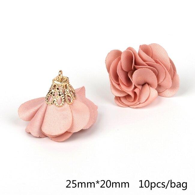 Top 10 stücke Blume Gold Hohl Perlen Kappe Mit Perle Perlen Stoff Quaste Für Ohrringe Anhänger DIY Schmuck erkenntnisse: Snow Tooth