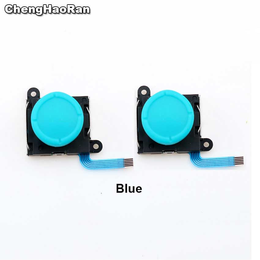 ChengHaoRan 1Pair 3D Analog Joystick Thumb Sticks Sensor Replacements For Nintendo Switch NS NX Joy Con/Switch Lite Controller: B--Blue