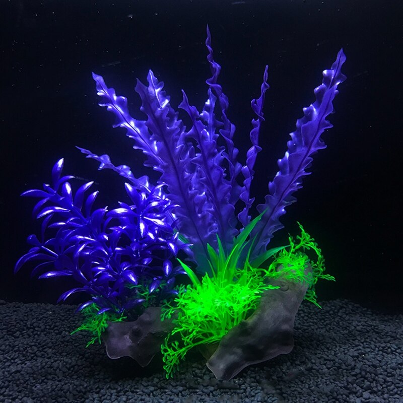 Plastic Water Planten Voor Aquarium Realistische Kunstmatige Planten Gras Ornamenten 8.7 Inch Hoge Aquarium Decoraties: K705