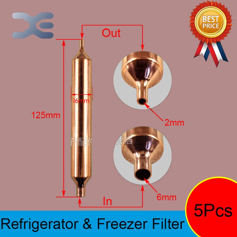 5Pcs Refrigerant Ball Valve Accessories Refrigerator Freezer Spare Parts 125*16mm Freezer Parts