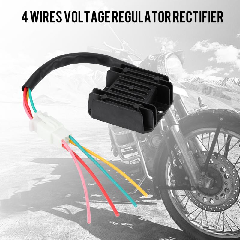 4 trådar motorcykel spänningslikriktare regulator likriktare för motorcykel båt motor atv  gy6 50 150cc skoter biltillbehör