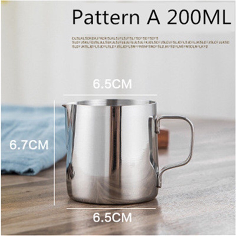 Rostfritt stål kaffestenciler kopp krans krukkonst baristaverktyg kaffetillbehör lättsam kaffestencilform: Mönster  a 200ml