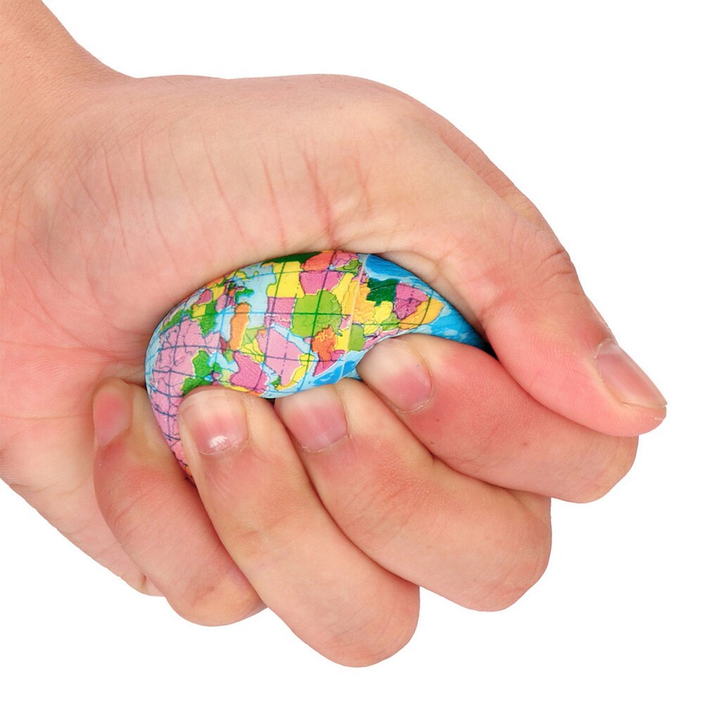 World Map Foam Bal Atlas Globe Palm Bal Planeet Aarde Bal Funny Gadgets Stress Relief