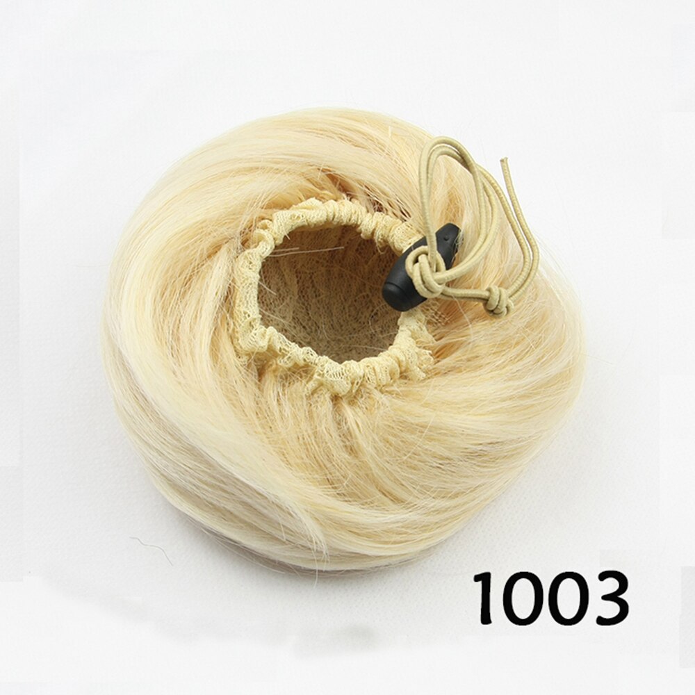 Soowee 8 farger syntetisk hår brunt blondt hår gummibånd smultring chignon hår bolle hår rullehodeplagg for kvinner