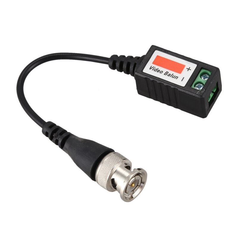 Cámara CCTV BNC Balun de vídeo pasivos Cat5 UTP Cable coaxial adaptador de 12 Uds