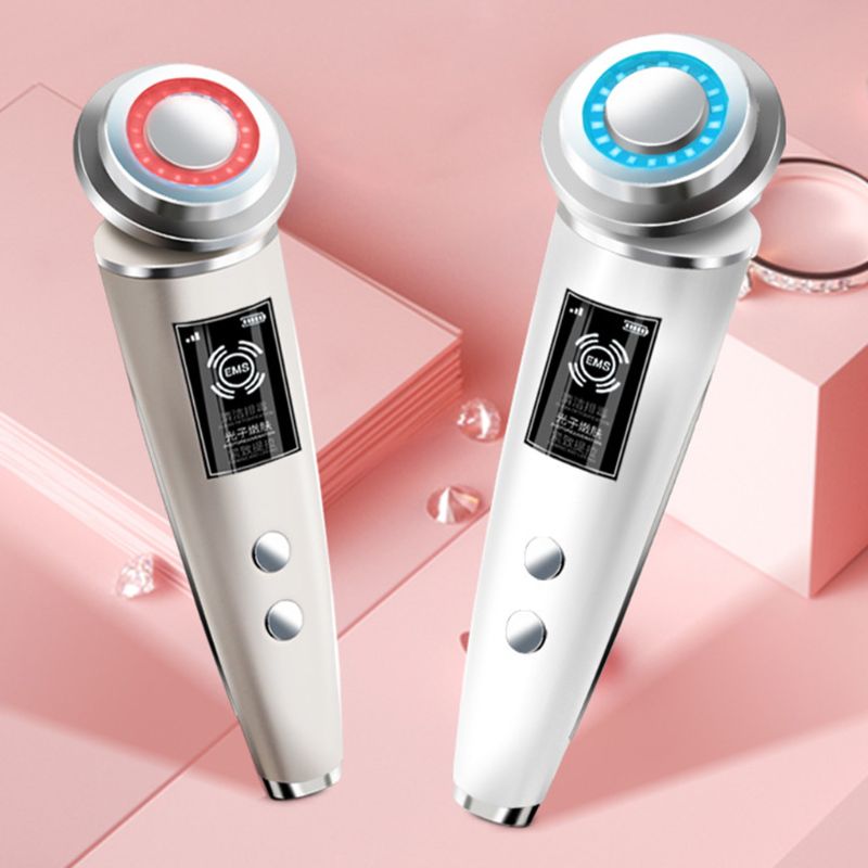 Rf ems iontoforese luz estética facial vibração microcorrente importação de umidade da pele limpa elevador cuidados instrumento