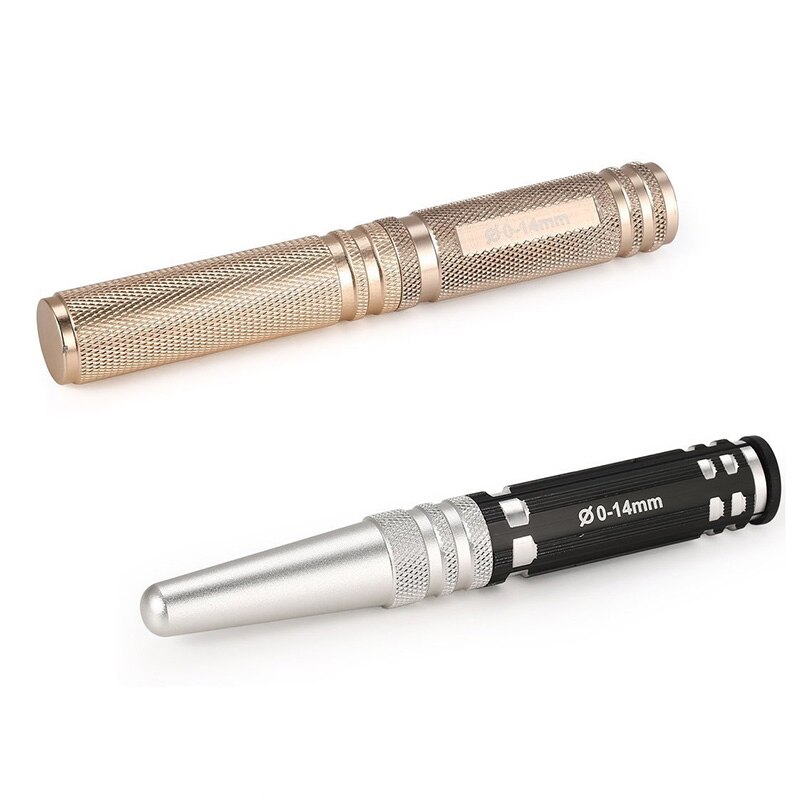Loch Opener Ausbau Puncher Shell Reibahle Bohrer 0-14Mm Metall RC Hobby DIY Werkzeuge für RC Auto Körper modell, gold