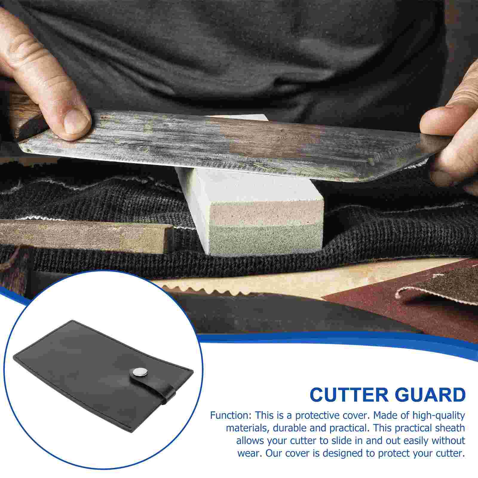 Kitchen Cutter Guard Protective Cover PU Leather Sheath Chef Knives Guard